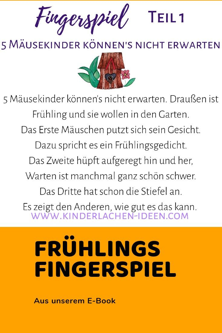 Frühlings-Fingerspiel | Fingerspiele, Kinder Lied dedans Kinder Fingerspiele