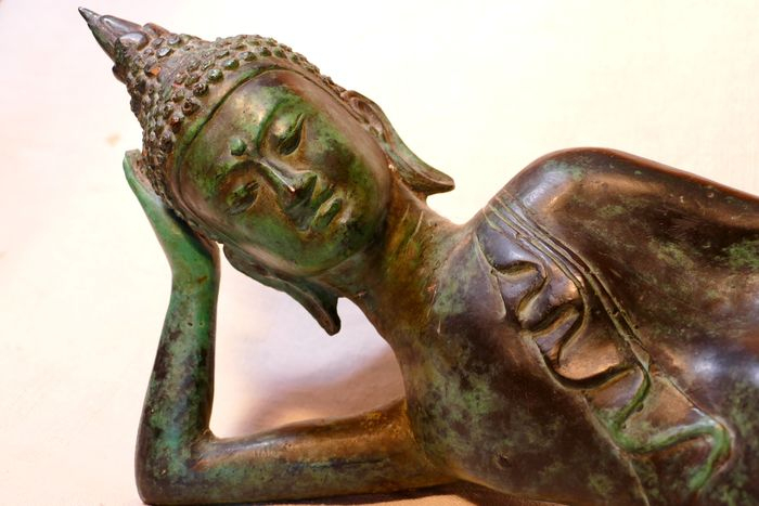 Großer Liegender Buddha – 56Cm – Bronze – Thailand – 21 à Buddhismus Erklärung