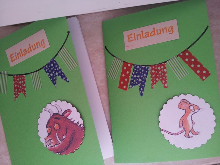Grüffelo-Einladungen | Kindergeburtstag Bauernhof avec Einladungen Kindergeburtstag Basteln
