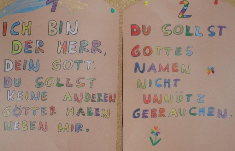 Gs Gundelsheim: 10 Gebote avec Zehn Gebote Grundschule