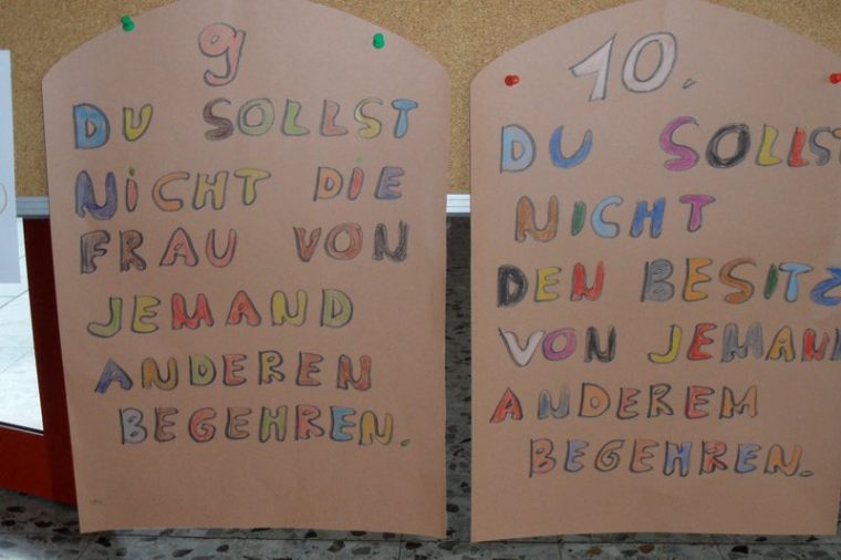 Gs Gundelsheim: 10 Gebote concernant Zehn Gebote Grundschule
