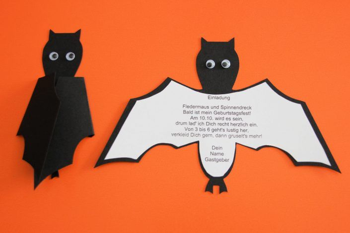 Halloween Einladung Fledermaus | Halloween Einladung tout Kürbis Einladungskarte