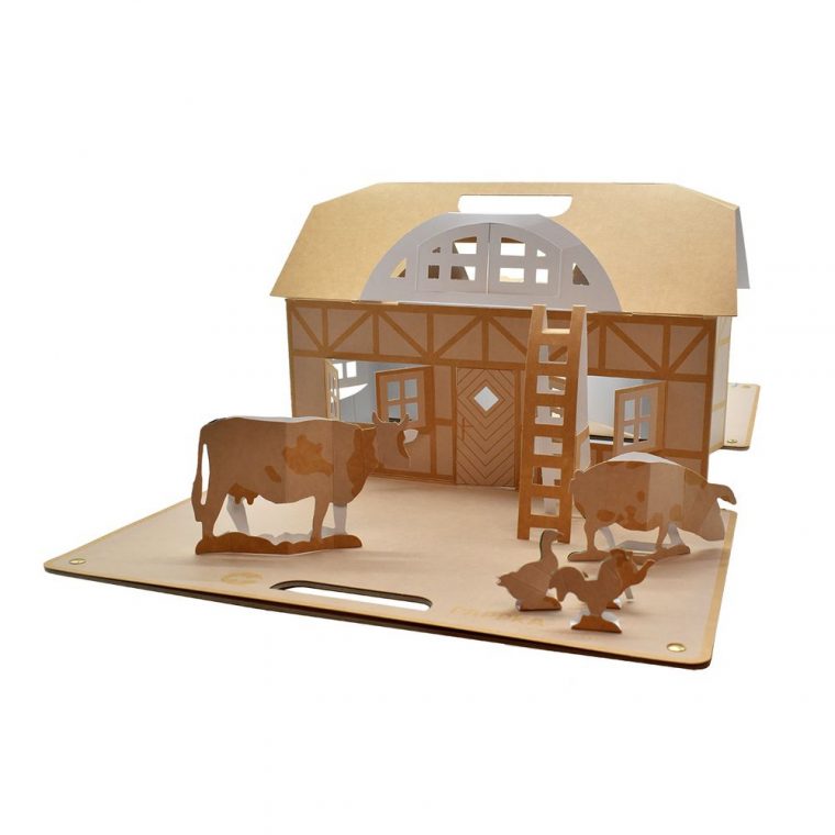 Haus &amp; Tiere Vom Bauernhof Aus Karton | Basteln &amp; Spielen tout Haus Aus Karton Basteln