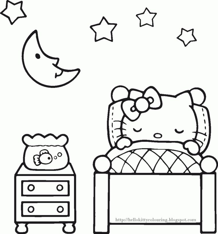 Hello Kitty Coloring Pages concernant Coloriage Hello Kitty