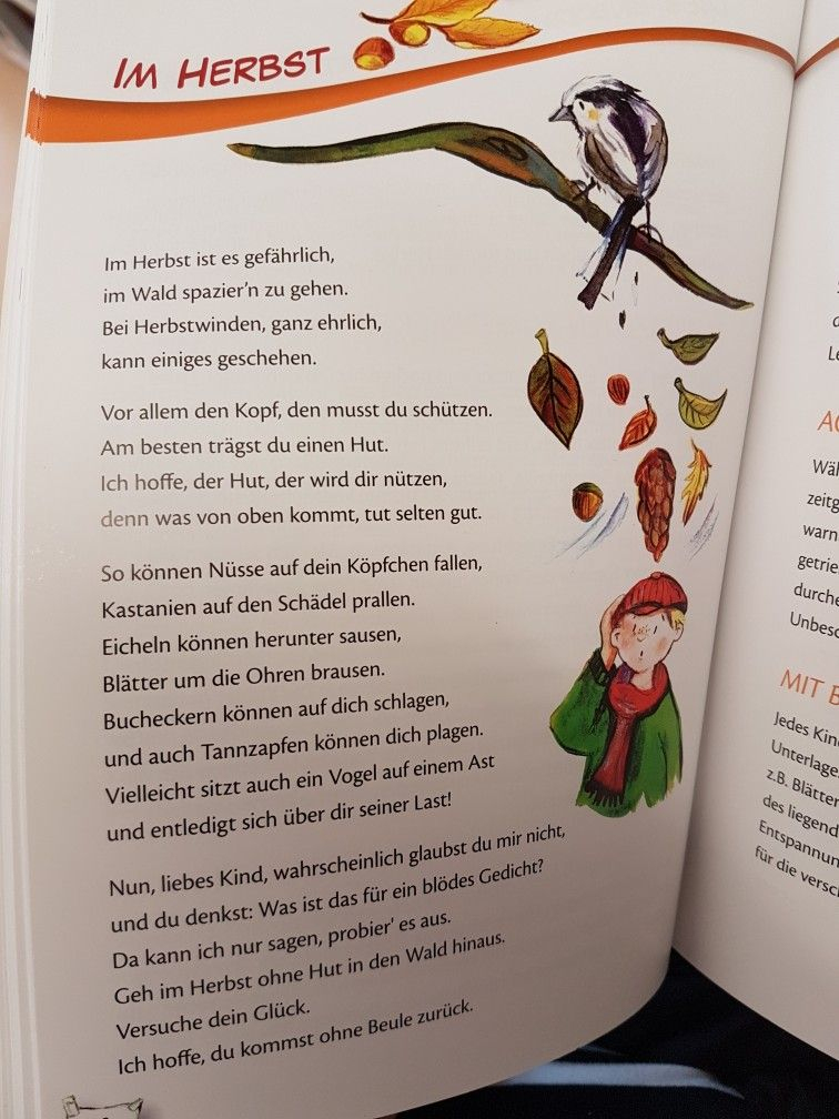 Im Herbst #Kindergarten #Erzieher #Reim #Gedicht #Kita # encequiconcerne Herbstlieder Krippe