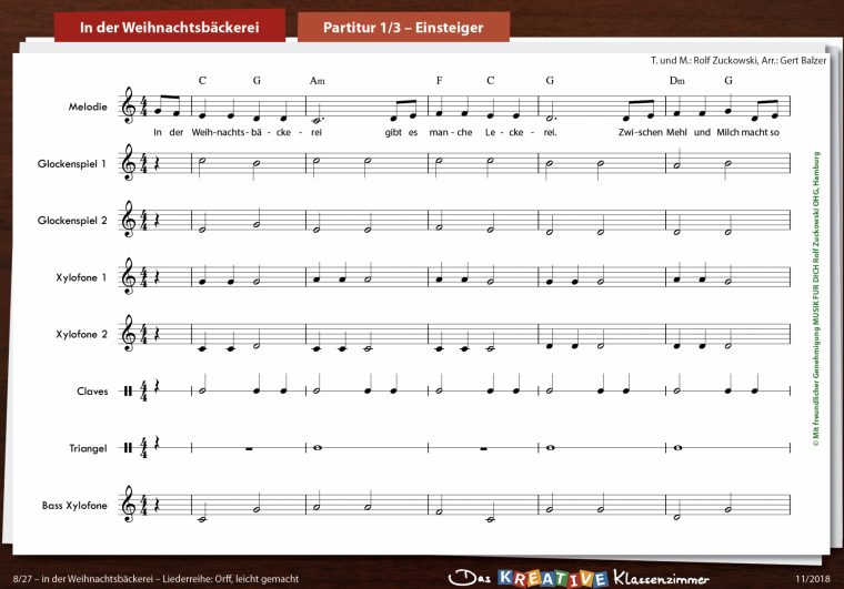 In Der Weihnachtsbäckerei – Orff serapportantà Noten In Der Weihnachtsbäckerei In Der Weihnachtsbäckerei – Orff serapportantà Noten In Der Weihnachtsbäckerei