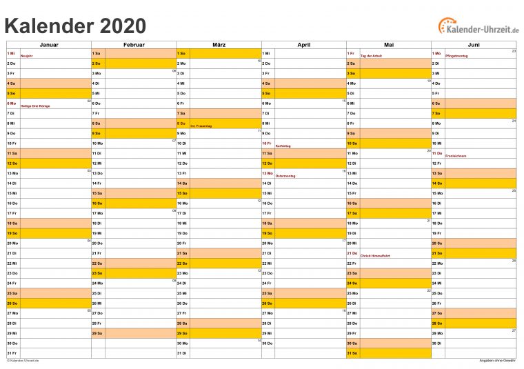 Kalender 2020 Zum Ausdrucken Anpassen | Zudocalendrio serapportantà Kalender Zum Ausdrucken