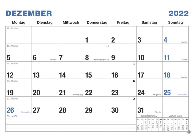 Kalender Büro Monatsplaner 2022 Online Kaufen tout Kalender Zum Eintragen