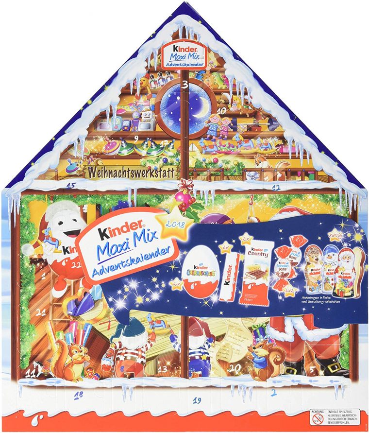 Kinder Maxi Mix Adventskalender Schokolade avec Adventskalender Kinder