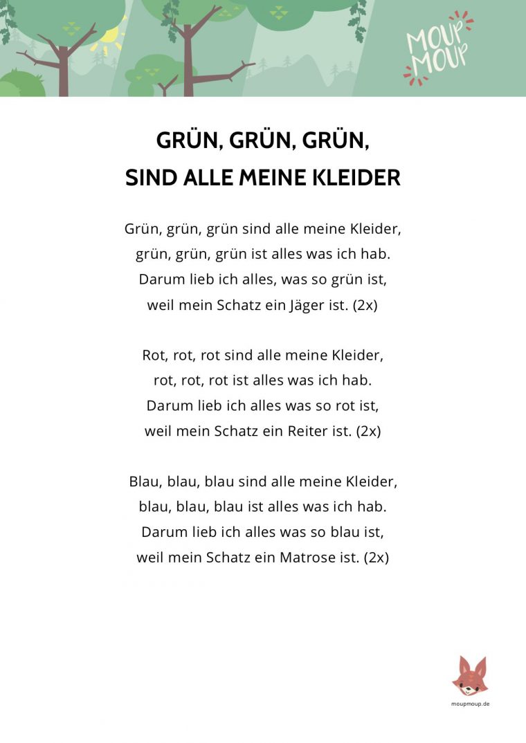 Kinderlieder Texte Kostenlos Zum Ausdrucken | Moupmoup avec Sommerlieder Für Kinder