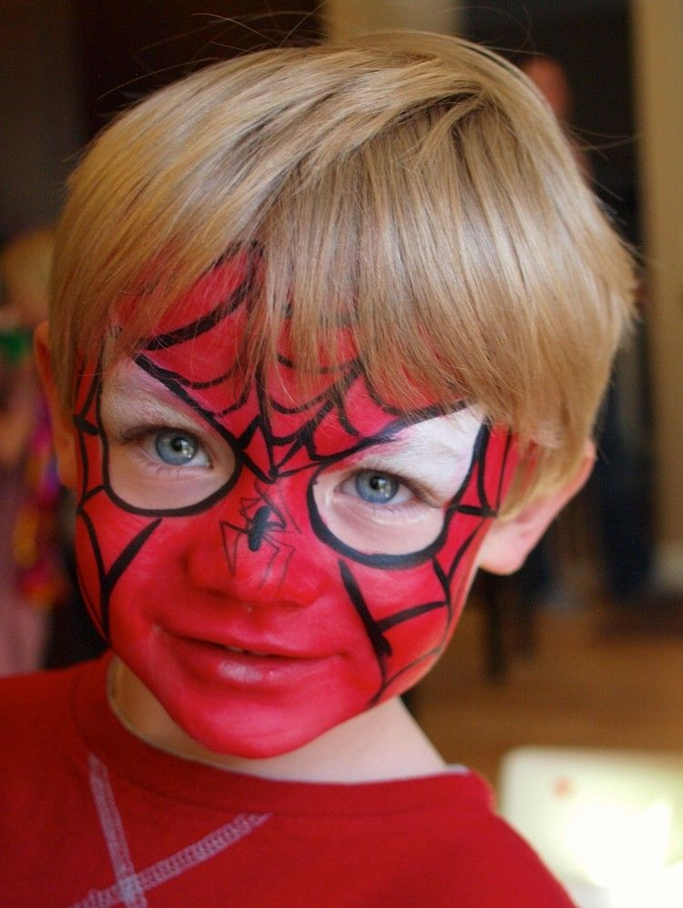 Kinderschminken Ideen Karneval Spiderman Junge | Kinder destiné Schminkvorlagen Kinder Kinderschminken Ideen Karneval Spiderman Junge | Kinder destiné Schminkvorlagen Kinder