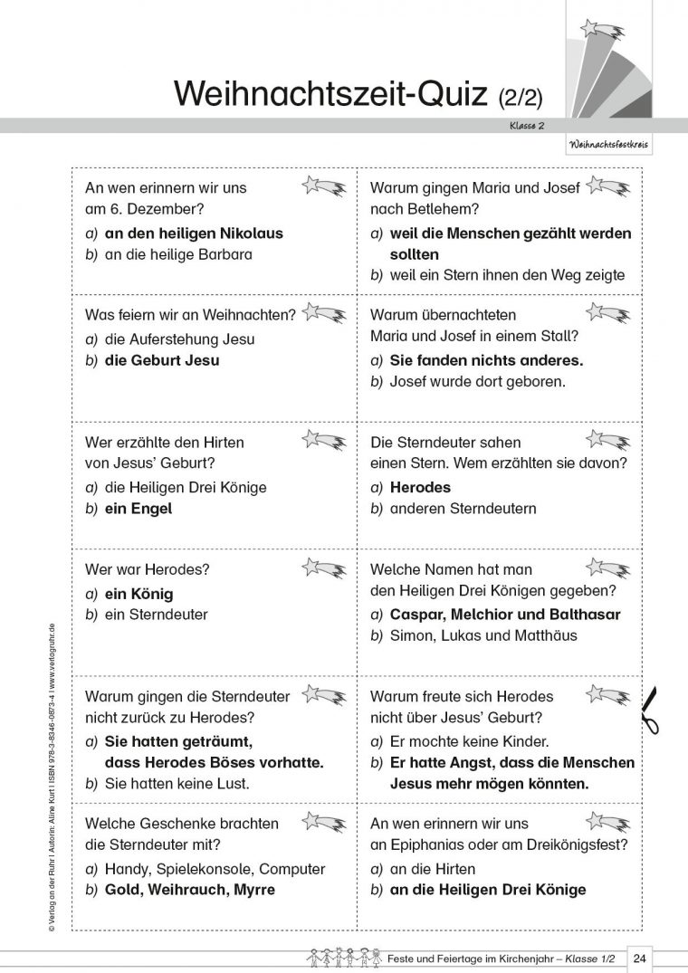 Kopiervorlage "Weihnachtszeit-Quiz (2/2)" Aus „Feste Und dedans Senioren Quizfragen Kopiervorlage "Weihnachtszeit-Quiz (2/2)" Aus „Feste Und dedans Senioren Quizfragen