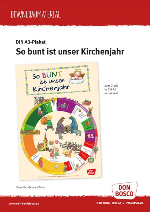 Kostenloses Plakat "So Bunt Ist Unser Kirchenjahr" Zum pour Martin Luther Religion Grundschule