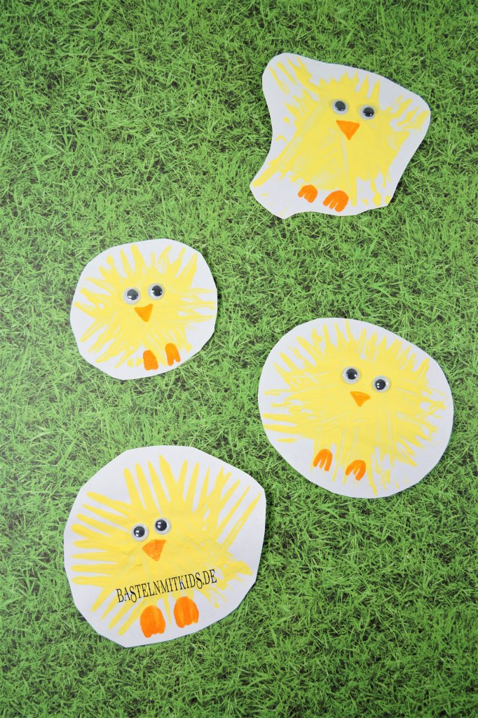 Küken Basteln, Malen Oder Stempeln – Bastelnmitkids à Bastelideen Für Kleinkinder Kostenlos