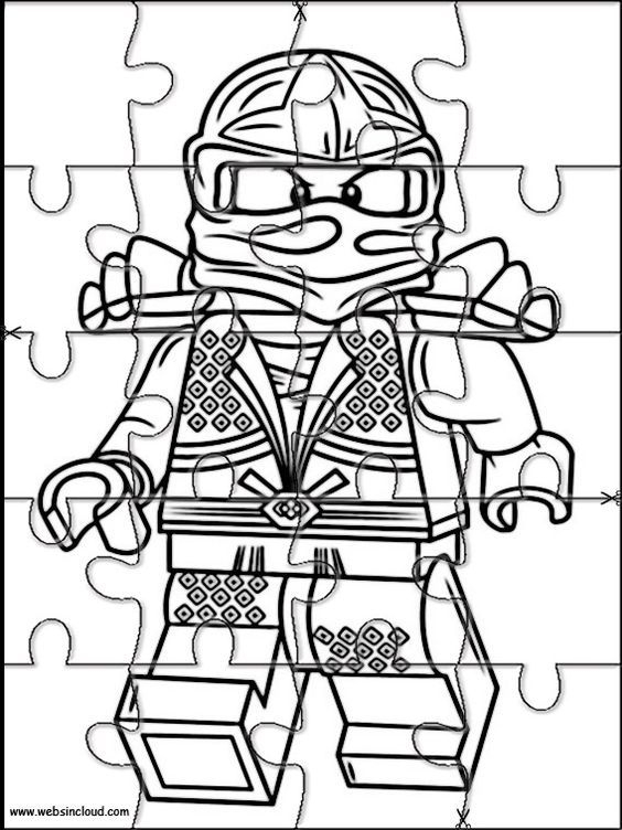 Lego Ninjago Printable Puzzle 9 | Ninjago Coloring Pages encequiconcerne Puzzle Zum Ausmalen