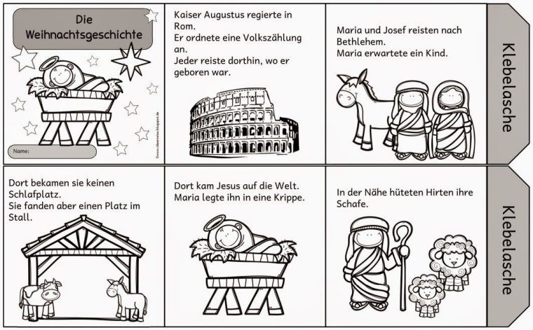 Leporello "Die Weihnachtsgeschichte" (Update destiné Religion Für Kinder