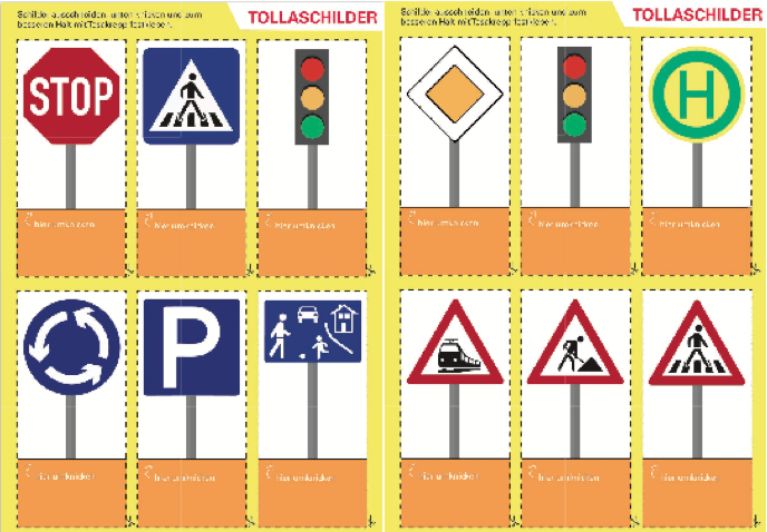 Lernen Verkehrszeichen Grundschule Zum Ausdrucken dedans Strassenschilder Kinder