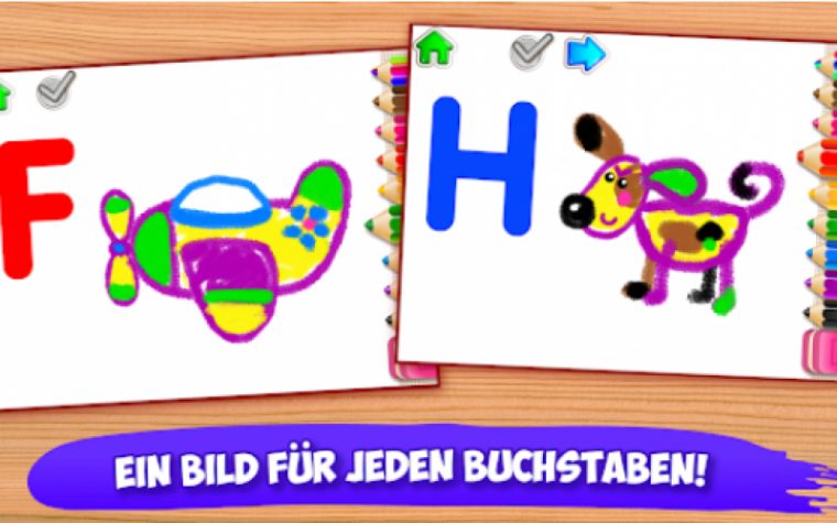 Lesen Mit App | Spiele Zum Malen Für Kinder – Buchstaben pour Buchstaben Lernen Spiel