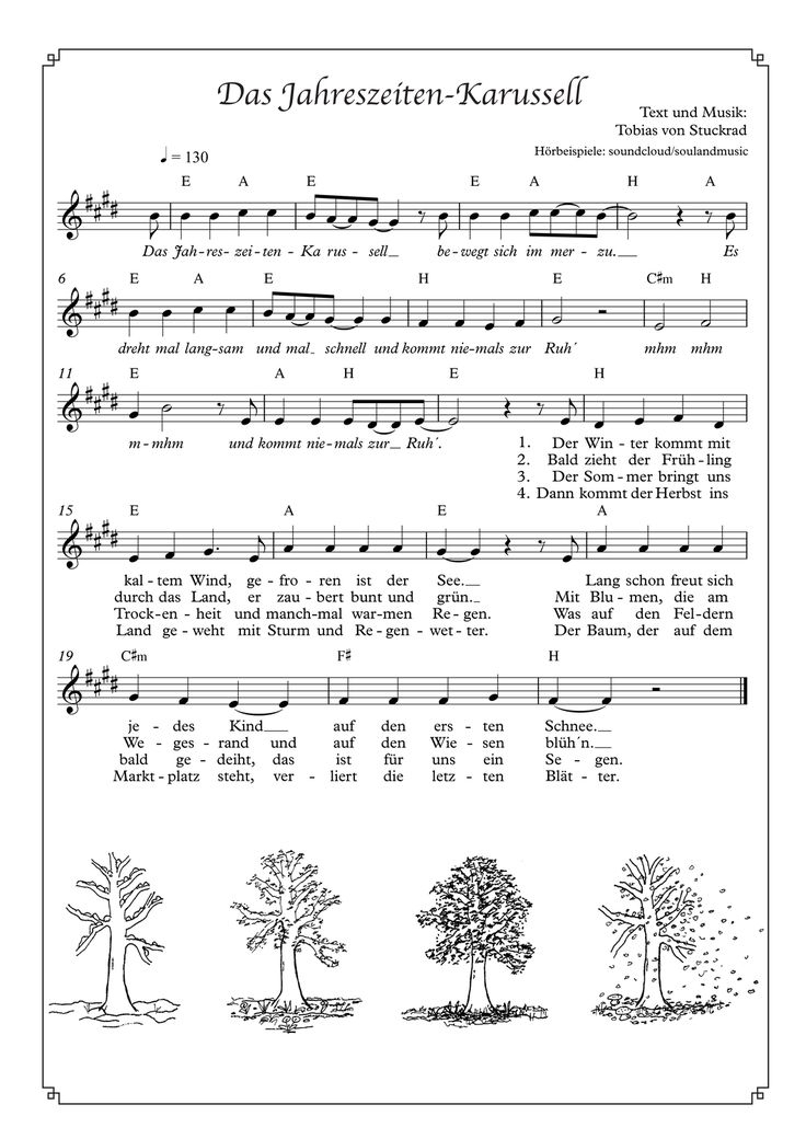 Lied: Das Jahreszeiten-Karussell – Unterrichtsmaterial In concernant Begrüßungslied Grundschule