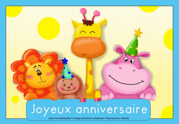 Monde Des Petits – Par Thème encequiconcerne Carte Pour Anniversaire