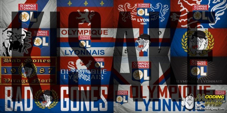 Olympique Lyonnais Flags – Fifa 14 At Moddingway avec Drapeau Olympique Lyonnais