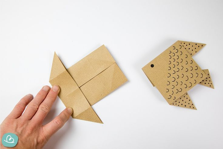 Origami Fisch 'Blubb' Falten: Einfache Anleitung avec Faltanleitung Fisch