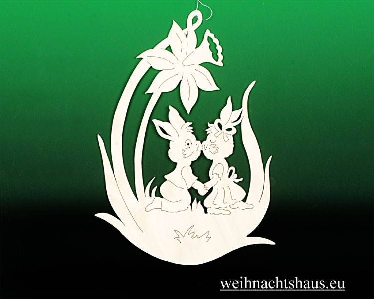 Osterfensterbilder: Fensterbild Ostern Hasenkuss intérieur Oster Fensterbilder