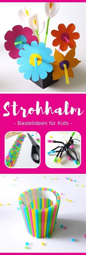 Pin Auf * Basteln & Spielen Mit Kleinkindern ~ Feinmotorik à Bastelideen Mit Strohhalmen