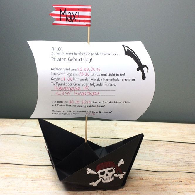 Pin Auf Piraten Party | Geburtstag Für Kleine Seeräuber avec Piraten Basteln Kindergeburtstag