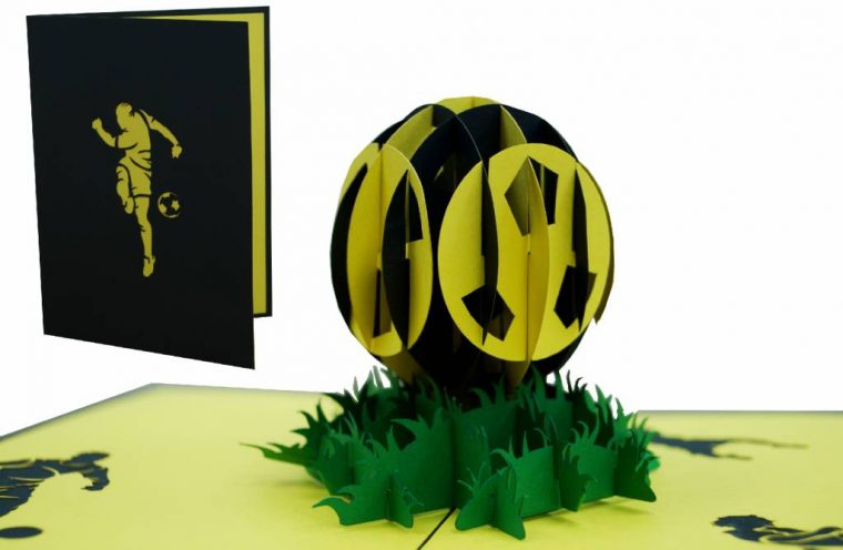Pop Up 3D Karte, Geburtstagskarte Gutschein, Fußball concernant Gutschein Fußballspiel
