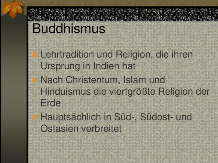 Ppt – Leerwerden Und Reinkarnation Im Buddhismus: Buddha avec Buddhismus Achtfacher Pfad