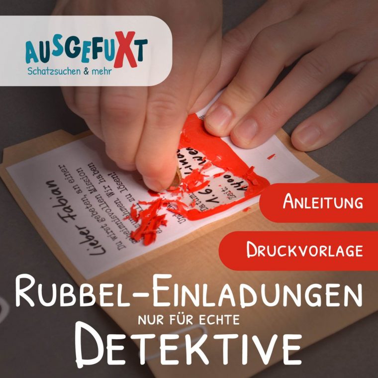 Rubbel-Einladungen Zum Detektiv-Kindergeburtstag à Einladungen Für Kinder