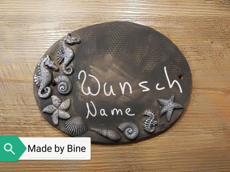 Türschild/ Namensschild Aus Keramik/Ton | Namensschilder tout Namensschilder Haus