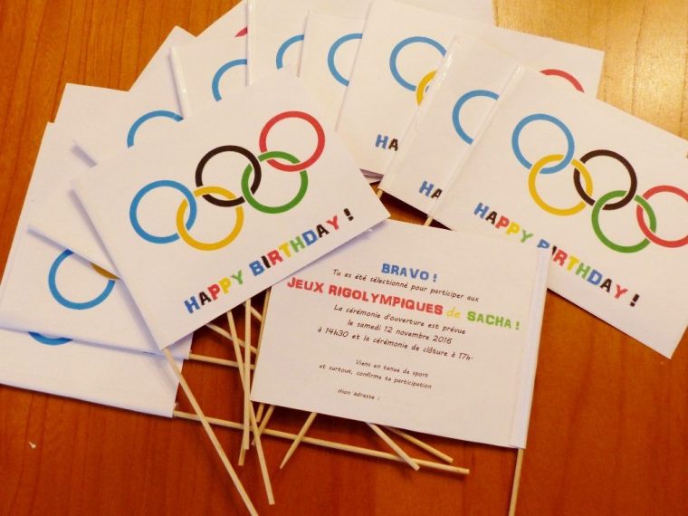 Une Invitation D'Anniversaire Sportive ! | Olympic Theme pour Invitations Anniversaire