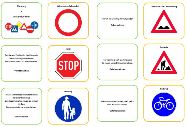 Verkehrszeichen Zum Ausdrucken Grundschule tout Verkehrsschilder Für Kinder