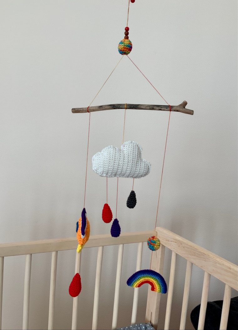 Vogelhäuschen Mobile Windspiel Für Das Kinderzimmer | Etsy dedans Mobile Für Kinderzimmer