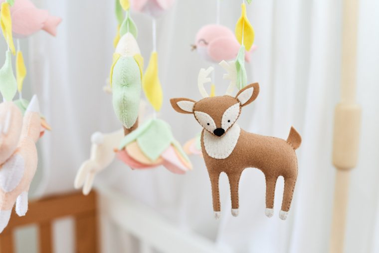 Wald Mobile Für Kinderzimmer Baby Mobile Mädchen Waldvogel intérieur Mobile Für Kinderzimmer