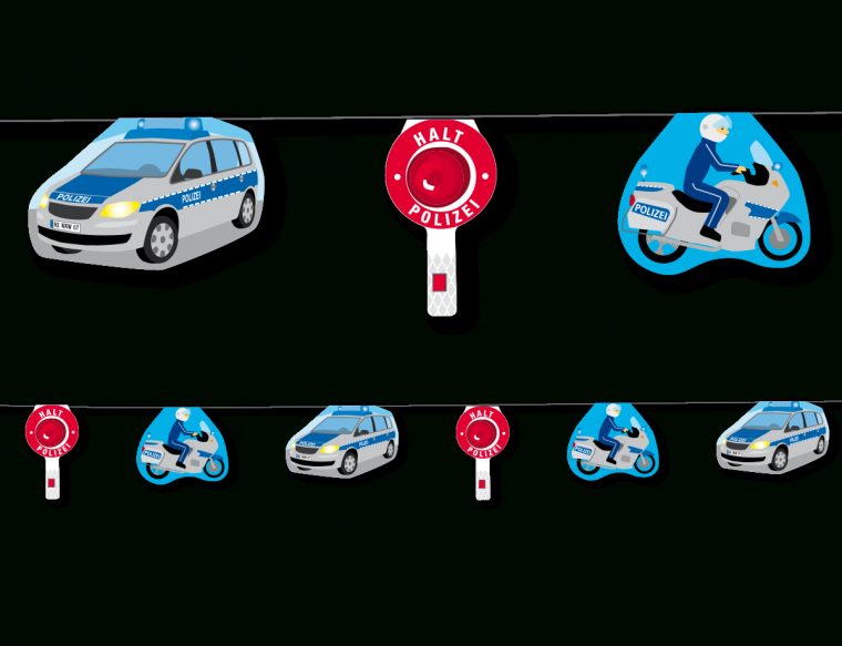 Wimpelkette Polizei | Tambini intérieur Bastelideen Polizei Wimpelkette Polizei | Tambini intérieur Bastelideen Polizei
