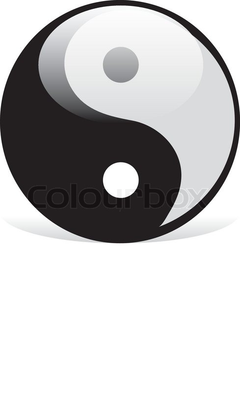 Yin Und Yang-Symbol | Stock-Vektor | Colourbox intérieur Yin Und Yang Symbol