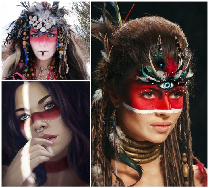 Zum Karneval Schminken In Rot-Weiß – Tipps & Ideen Für à Fasching Indianer Schminken