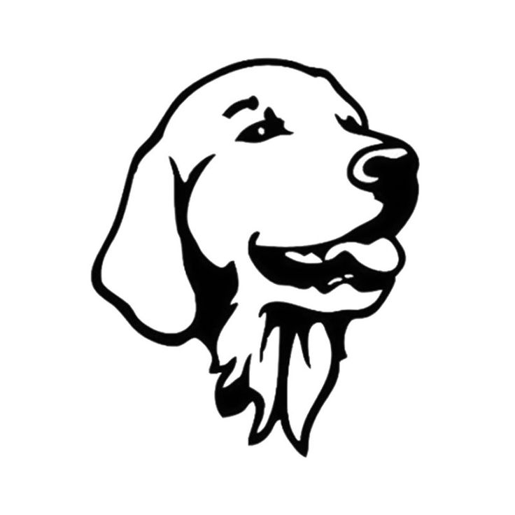12.2*14.7Cm Golden Retriever Dog Car Bumper Stickers Cute serapportantà Dessin De Golden Rechiver