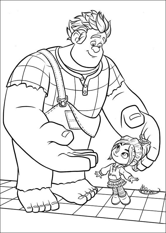12 Best Coloring Sheets (Wreck-It-Ralph) Images On serapportantà Ralph Wrecks This Book Pages