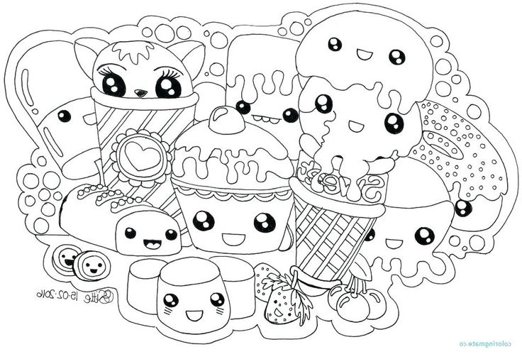 15 Beau De Dessin Kawaii A Imprimer Nourriture Stock concernant Coloriage A Imprimer De Kawai