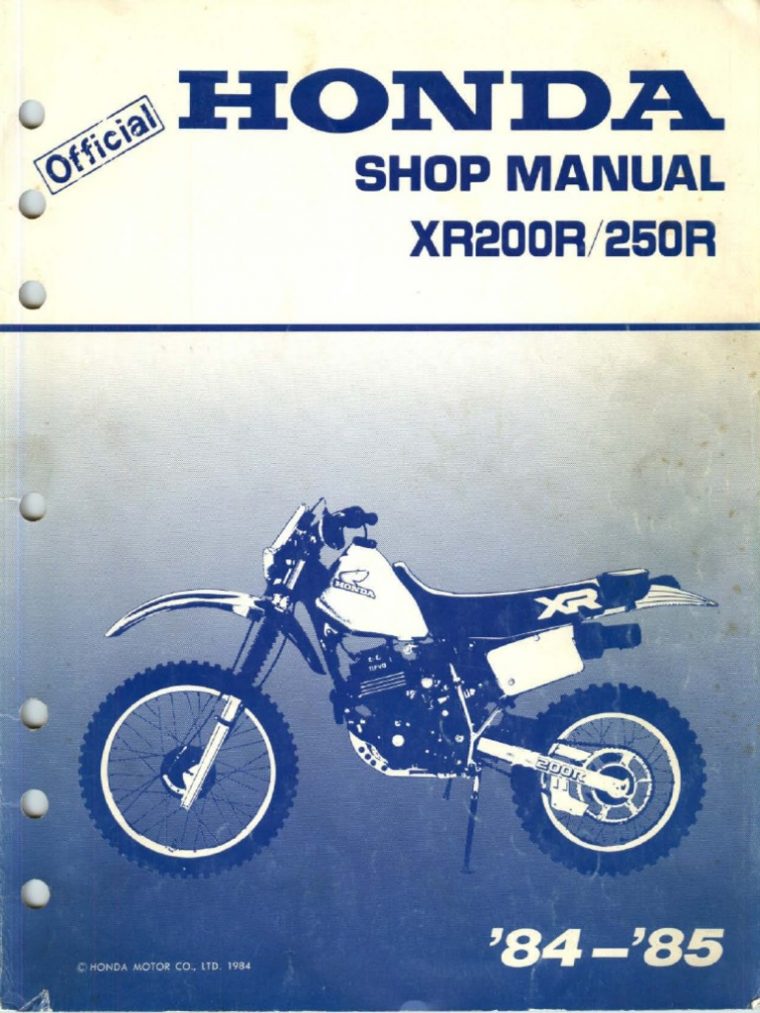 xr2500 honda engine manual