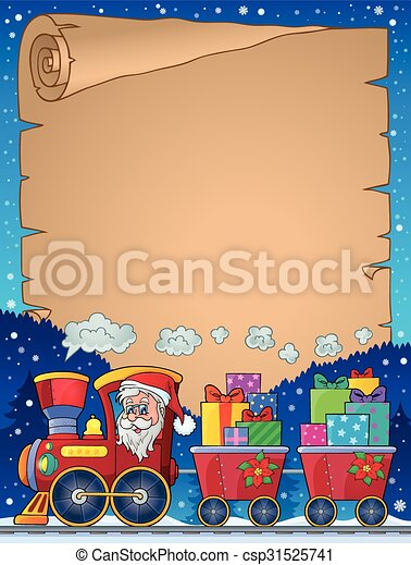 2, Thème, Train, Noël, Parchemin. | Canstock tout Let Mots Croises De Noel Answers