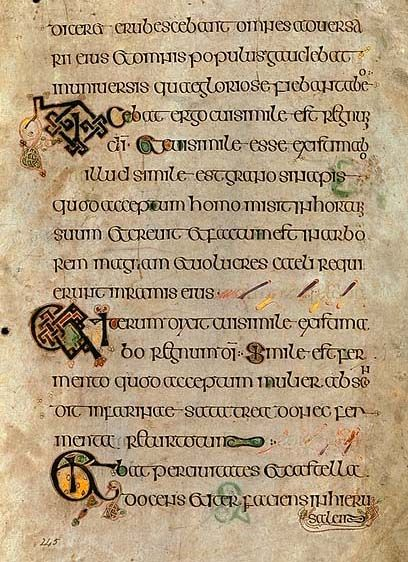 245Recto | Book In Latin, Book Of Kells, Lettering tout Book Of Kells Script