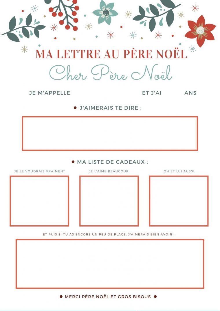 3 Modèles De Lettre Au Père Noël À Imprimer Gratuitement destiné Timbre Du Pere Noel A Imprimer