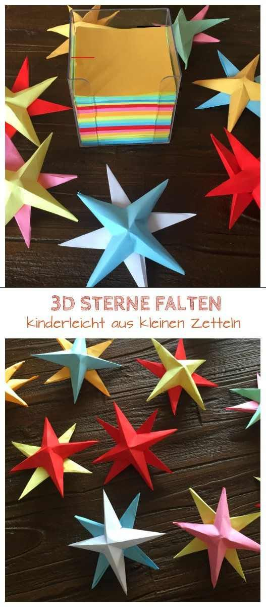 3D-Sterne Basteln Mit Kindern Aus Papier: Anleitung - # destiné Kinder Basteln Mit Papier Einfach
