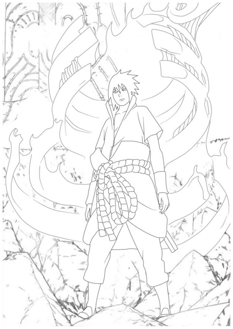 463 – Sasuke Amaterasu Lineart By Sahil69 On Deviantart encequiconcerne Coloriage Naruto Satsuke