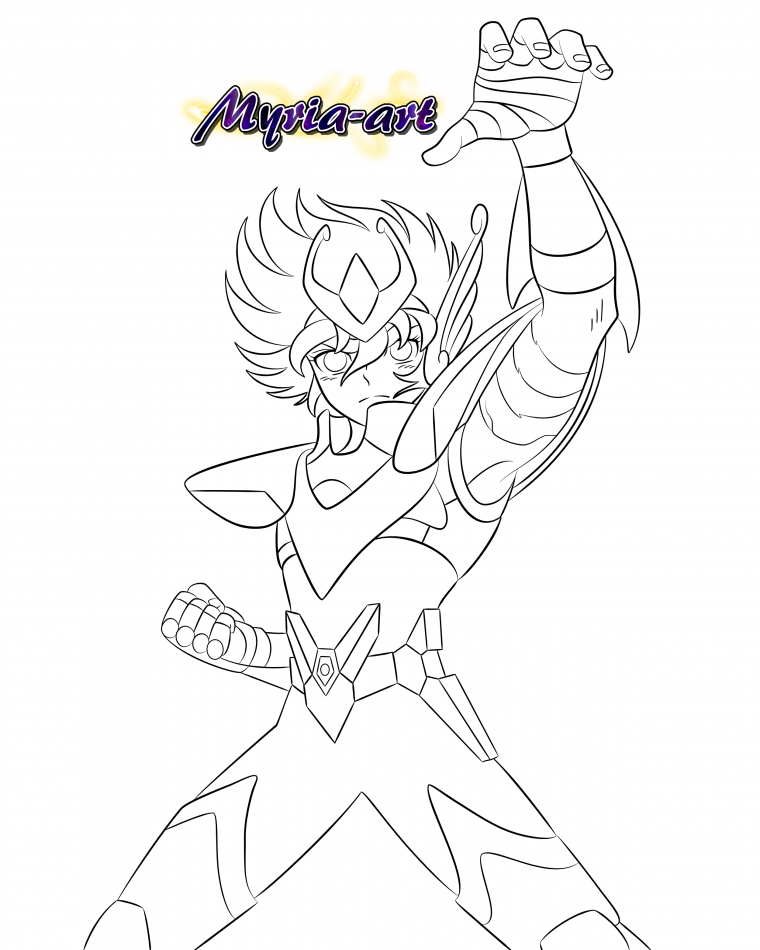 coloriage saint seiya